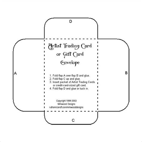 gift card envelope templates  printable word  psd eps