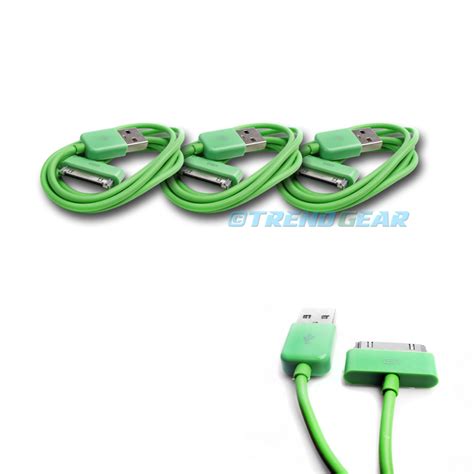 ft  pin usb sync data power charger green cable iphone ipod touch ipad ebay