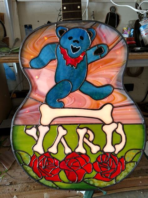 Pin By Barbara Campbell On Stained Glass Guitar Artwork My Glass
