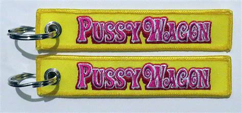 pussy wagon keyring keychain for your favourite ladies car