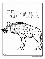 Hyena Coloring Kids Print sketch template