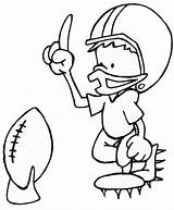 Football Coloring Pages Printable Kicker Sports Clipart Kids Player Color Printables Field Rugby Kick Cliparts Helmets Boys Clip Ready Sheet sketch template