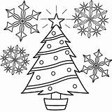 Coloring Christmas Snowflake Snowflakes Tree Pages Preschoolers Printable Kids Simple Bigactivities Print Trees Merry Do Popular sketch template