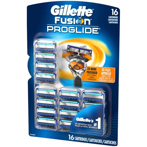 gillette gillette fusion proglide razor cartridges  ct carded