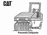 Coloring Pages Cat Caterpillar Compactor Pneumatic sketch template