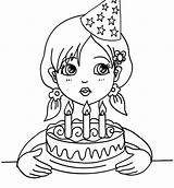 Birthday Candle Coloring Pages Getcolorings Colo Getdrawings sketch template