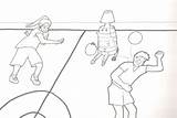Dodgeball Coloring Sketch sketch template