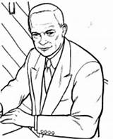 Eisenhower Dwight Coloring Presidents President Printables Usa Pages Sheets 1953 1961 David American sketch template