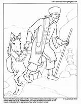 Coloring Pages Marco Polo Explorers Kids Famous Book Exploration Immigration Early History Color Printable Worksheets Polos Sacagawea Henson Matthew Drawings sketch template