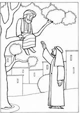 Zacchaeus Coloring Jesus Encounters Bijbel Vakantie Oud Beijerland Club sketch template
