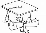 Graduation Diploma Birrete Czapka Absolwenta Graduacion Laurea Cappello Kolorowanka Supercoloring Pokoloruj Studia Birretes Stampare Gorro Druku Maestros Educativo Cappelli Egresados sketch template