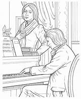 Handel Chopin Composer Composers Musical Coloringtop sketch template
