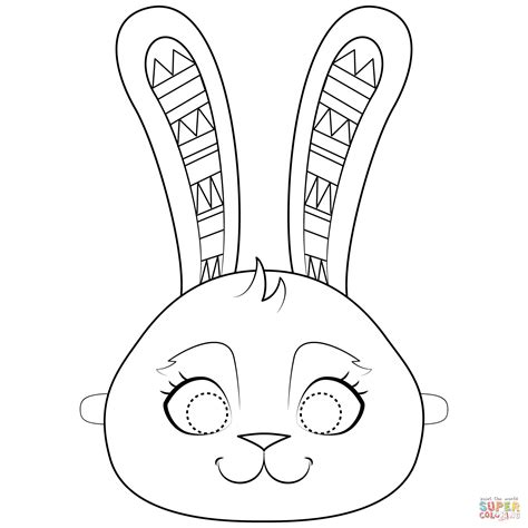 easter bunny mask template easter template  printable easter