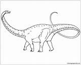 Apatosaurus Coloring Dinosaur Pages Brontosaurus Template Color sketch template