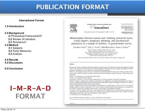 imrad paper imrad format lab report