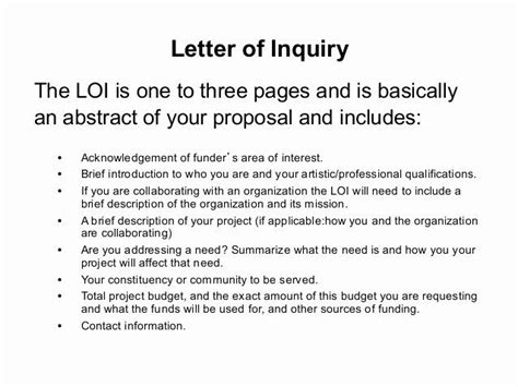 letter  inquiry template elegant grant writing  artists letter