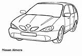 Almera Coloring Nissan sketch template