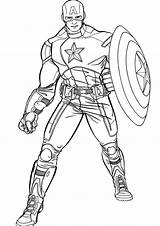 Captain America Coloring Pages Print Easy Avengers Printable Marvel Kids Superhero Choose Board sketch template