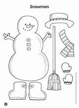 Activiteiten Knutselen Kinderen Aankleden Sneeuwpop sketch template