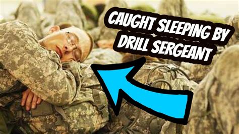 drill sergeant catches army soldier sleeping youtube