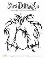 Hair Coloring Crazy Pages Wacky Curly Drawing Template Color Education Printable Hairstyles Getcolorings Getdrawings Kaynak Colorings sketch template