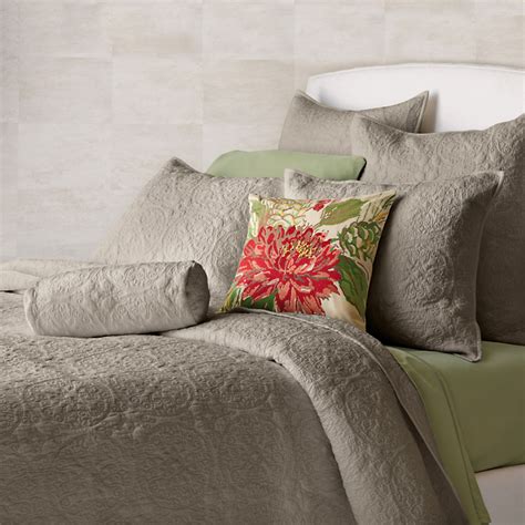 provencal paneled quilt collection taupe gumps