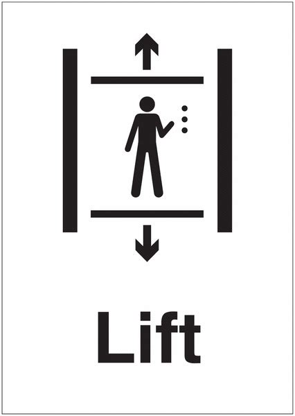 bold lift sign  clear graphics  accessibility safetyshop