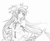 Tenshi Hinanai Coloring Sitdown Pages Another sketch template