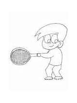 Tennis Coloring Pages Boy Ws sketch template