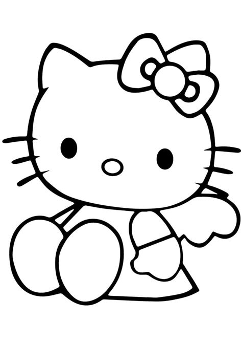 kitty angel coloring pages