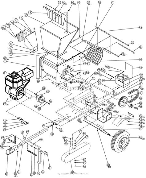 dr power  fpt parts diagram  chipper shredder assembly