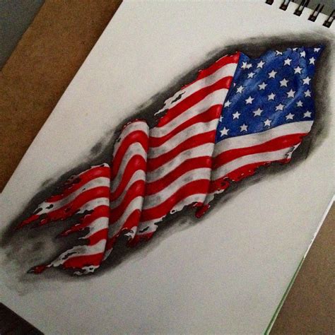 american flag drawing ideas  pinterest american flag