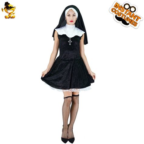 dsplay sexy woman naughty nun party costume roleplay sister fancy dress