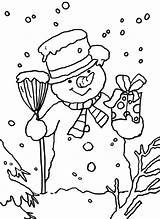 January Printable Coloring Pages Snowman Winter Scene Kids Sheets Color Getcolorings Clipart Abominable Getdrawings Print Comments sketch template