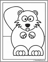 Beaver Coloring Pages Color Dams Habitat Cartoon Cute Beavers Template Getdrawings Drawing sketch template