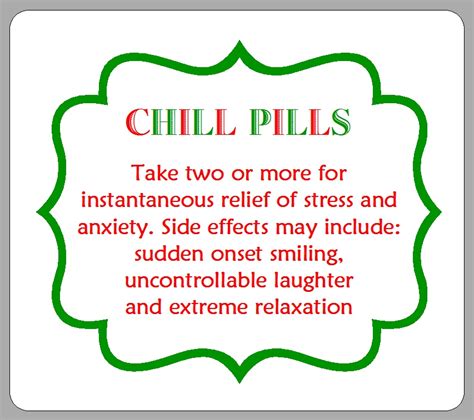 chill pill jar label printable  labels ideas