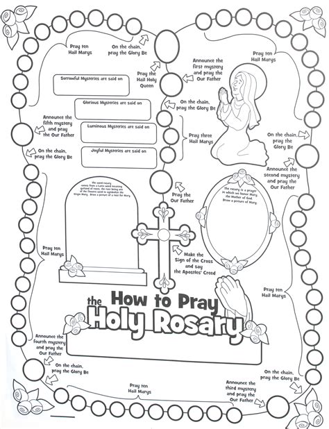 pray  rosary coloring page  coloring pages praying