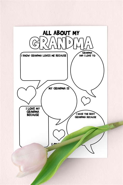 grandma card printable mothers day card  etsy uk