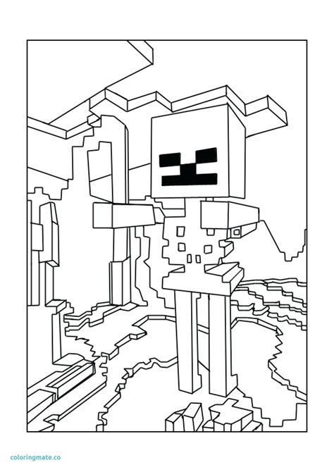 minecraft coloring pages wither  getcoloringscom  printable