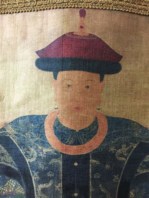 qing dynasty imperial princess ancestor portrait antique  century collector  wear