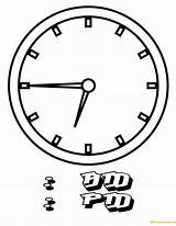 Clock Coloring Pages Time Wall Clocks Circle Shows Printable Kids Color Clipart Shaped Colouring Cuckoo Hora Steampunk Online Cliparts Beginners sketch template