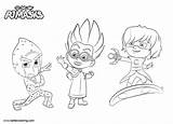 Pj Coloring Pages Masks Ninja Night Luna Girl Romeo Printable Kids Sheet Color Print Adults Template Bettercoloring sketch template