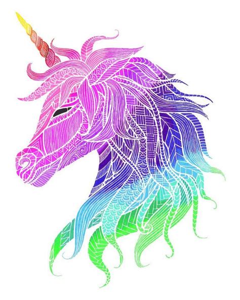 unicorn printable unicorn digital  rainbow unicorn print