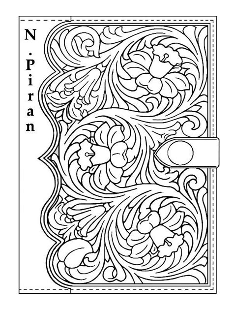 simple printable leather tooling patterns customize  print