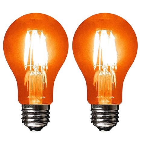 sleeklighting led watt filament  orange colored light bulbs dimmable ul listed  base
