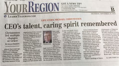 Ceo S Talent Caring Spirit Remembered As Seen In Leader