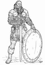 Warrior Lineart sketch template