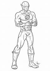 Flash Coloring Pages Superhero Printable Kids Super Superheroes Marvel Drawings Captain Drawing Comic sketch template