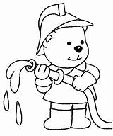 Coloring Pages Fireman Printable Fire sketch template