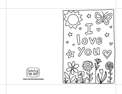 printable  love  card  child colorable thinking  etsy